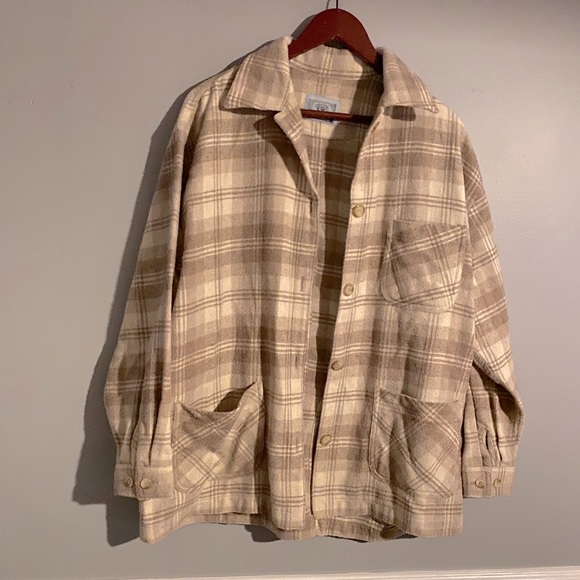 Vintage Evidence Wool Blend Plaid Shacket - Picture 2 of 4